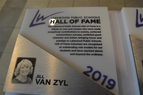 Jill Van Zyl Plaque